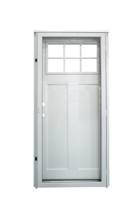 36x76 Mobile Home Combo Door 6 Lite Shaker Style with All Glass Storm
