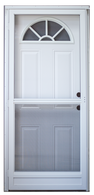 925 Series Cordell Combination Door Heavy Duty Size 34"X80" Standard Sunburst (Fan)  with Standard Storm