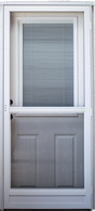 925 Series Cordell Combination Door Heavy Duty Size 34"X80" 2 Panel Style 36" Internal Mini Blind with Standard Storm