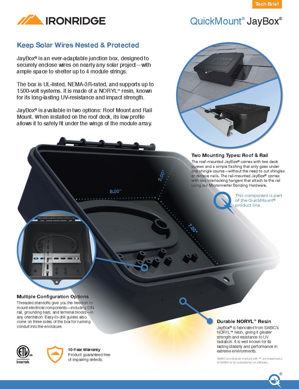 Stellavolta: IronRidge QM-JBX-RF02-B1 JayBox Roof-Mounted