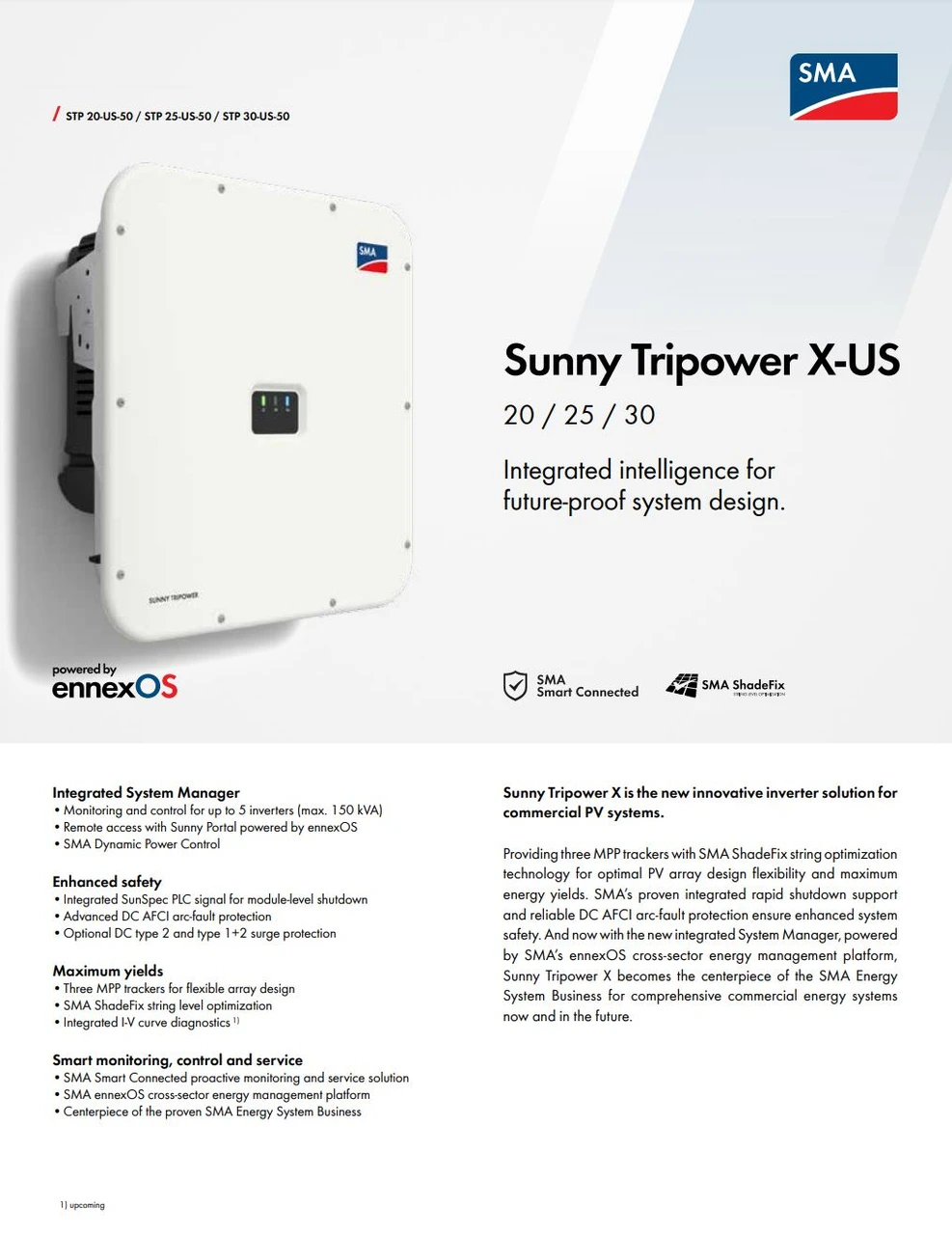 Stellavolta: SMA STP-X-20-US-50 Sunny Tripower X Inverter 3-Phase