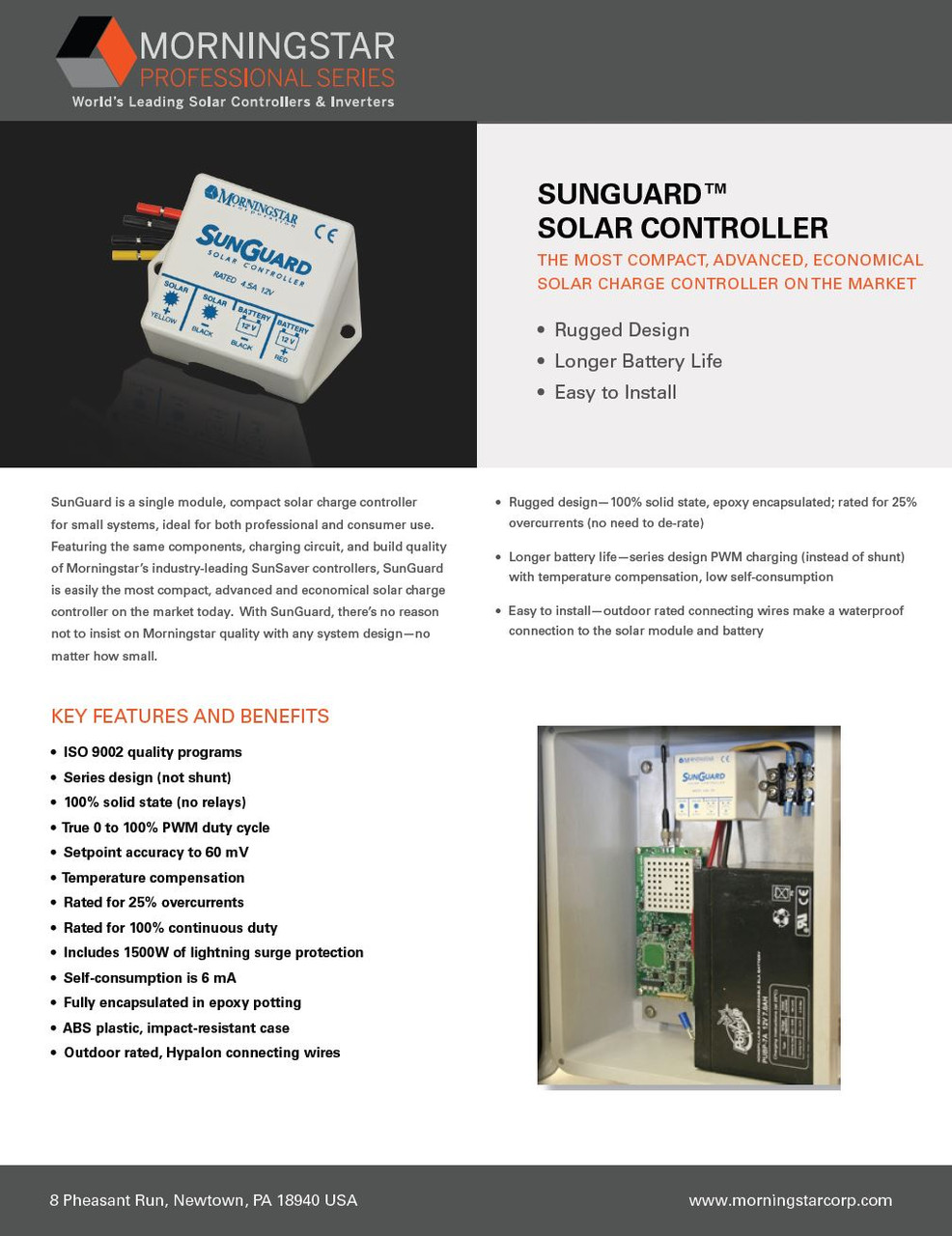 Stellavolta: Morningstar SG-4 SunGuard Solar Controller 4.5A 12V