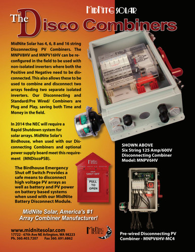 MidNite Solar MNPV8HV-DISCO 3R Disconnecting Combiner