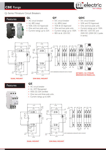 MidNite Solar MNEAC50QZD Circuit Breaker 50A 277VAC 1P