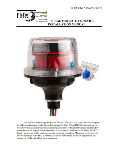 MidNite Solar MNSPD-600 Surge Protection Device 600VDC