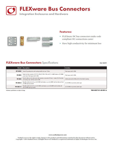 OutBack Power FW-CBUS-12 DC Bus Connector