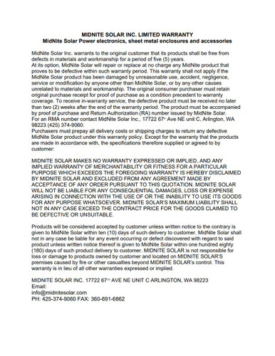 MidNite Solar MNSW-SLIDER-50 AC Bypass Kit