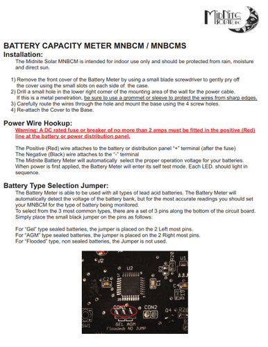 MidNite Solar MNBCM Battery Capacity Meter