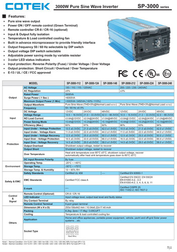 Cotek SP-3000-124 Pure Sine Wave Inverter 24VDC 120VAC