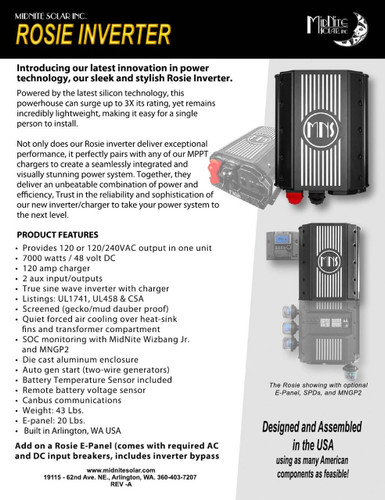 MidNite Solar MNROSIE7048M Mobile Inverter/Charger 7000W