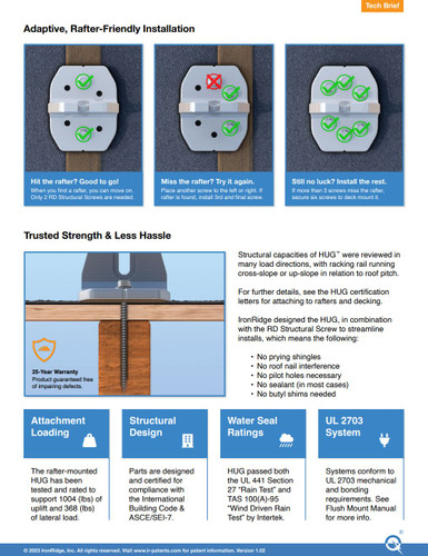 IronRidge QM-HUG-01-M1 QuickMount Halo UltraGrip in Mill