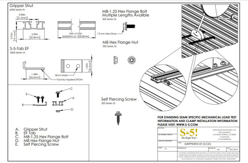 S-5! EF Tab for Gripper Strut GF-26 or GF-52