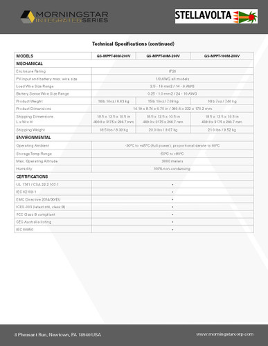 Morningstar GS-MPPT-60M-200V GenStar MPPT Charge Controller