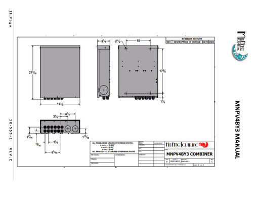 MidNite Solar MNPV4BY3 Combiner 12 String 3 Output
