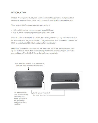 OutBack Power HUB4 Communications Hub 4 Ports