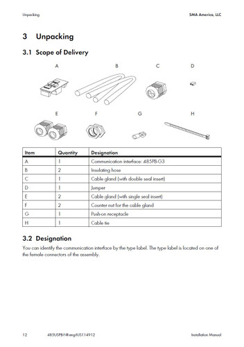 SMA SB RS 485-N Communication Card RS-485 Module (485USPB-NR)