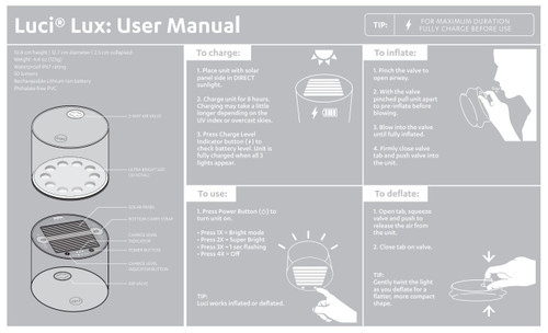 MPOWERD Luci Lux Inflatable Solar Lantern