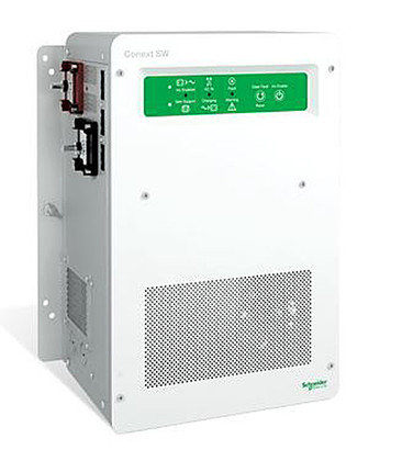 Does the Schneider Electric 865-4024 Conext SW Inverter/Charger have a built-in charge controller?