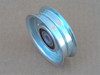 Flat Idler Pulley for Simplicity 1685151, 1685151SM, 1708030, 1708030SM, 1726348, 1726348SM, Height: 1" ID: 3/8", OD: 3-1/16" Metal