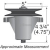 Deck Spindle for MTD 46" Cut 618-0240, 618-0240A, 618-0240B, 618-0240C, 618-0241, 618-0430, 618-0430A, 618-0430B, 618-0430C, 618-0594, 918-0240, 918-0240A, 918-0240C, 918-0430, 918-0430A, 918-0430B, 918-0430C, Cub Cadet