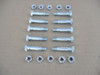 Shear Pins Bolts for Troy Bilt Storm 710-0890, 710-0890A, 910-0890A, snowblower, snow blower, pin bolt, Set of 10 with nuts