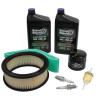 Tune Up Kit for Kohler Command CH18 to CH25, CH730 to CH740, CV17 to CV23, CV724 to CV740, 2478901S, 24 789 01-S, 17 to 28 HP engines air filter, foam pre cleaner wrap, spark plugs, fuel filter, oil filter, oil