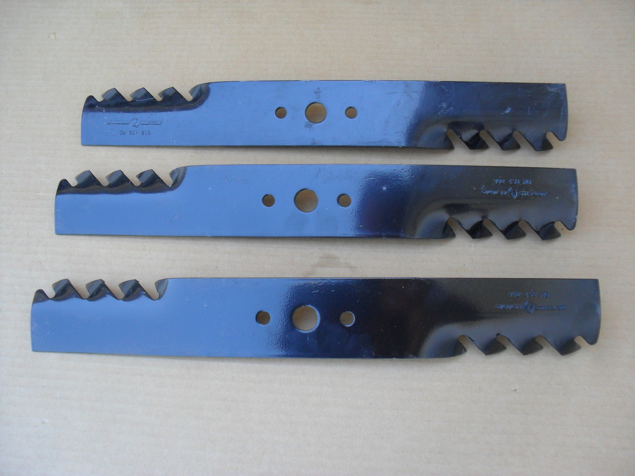 Toothed Mulching Blades for AYP Craftsman 50" Cut 1726453 1726453A Blade set of 3 mulcher