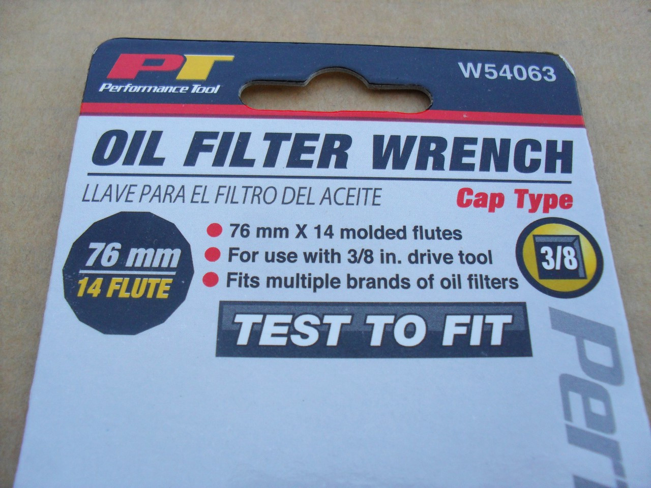 Oil Filter Wrench for use with 3/8" drive tool 76 mm, 14 Flute 750-600