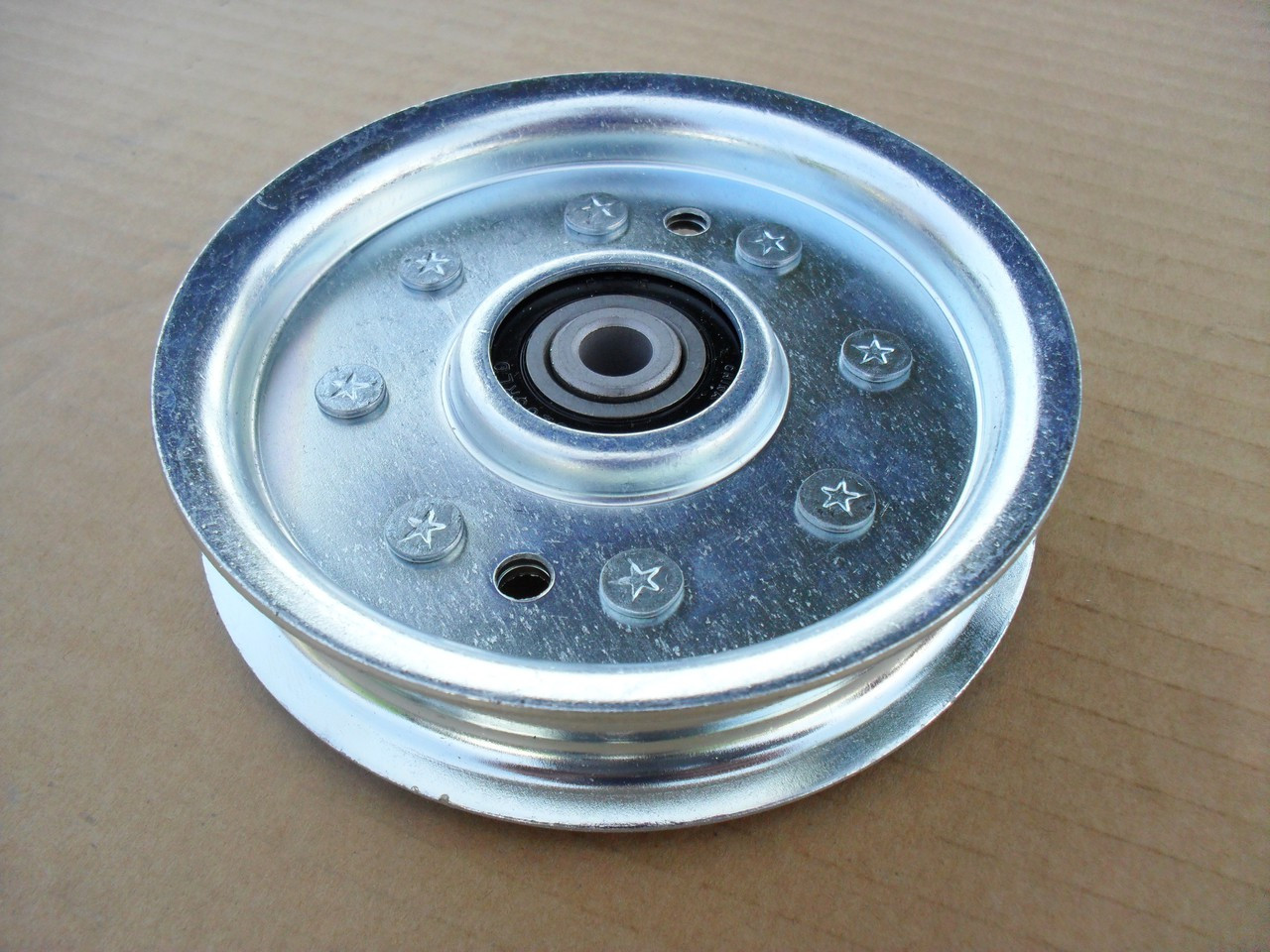 Flat Idler Pulley for Bobcat 2306005, 2308000, 38010-1A, 380101A, OD: 4-5/8", ID: 3/8" Made In USA