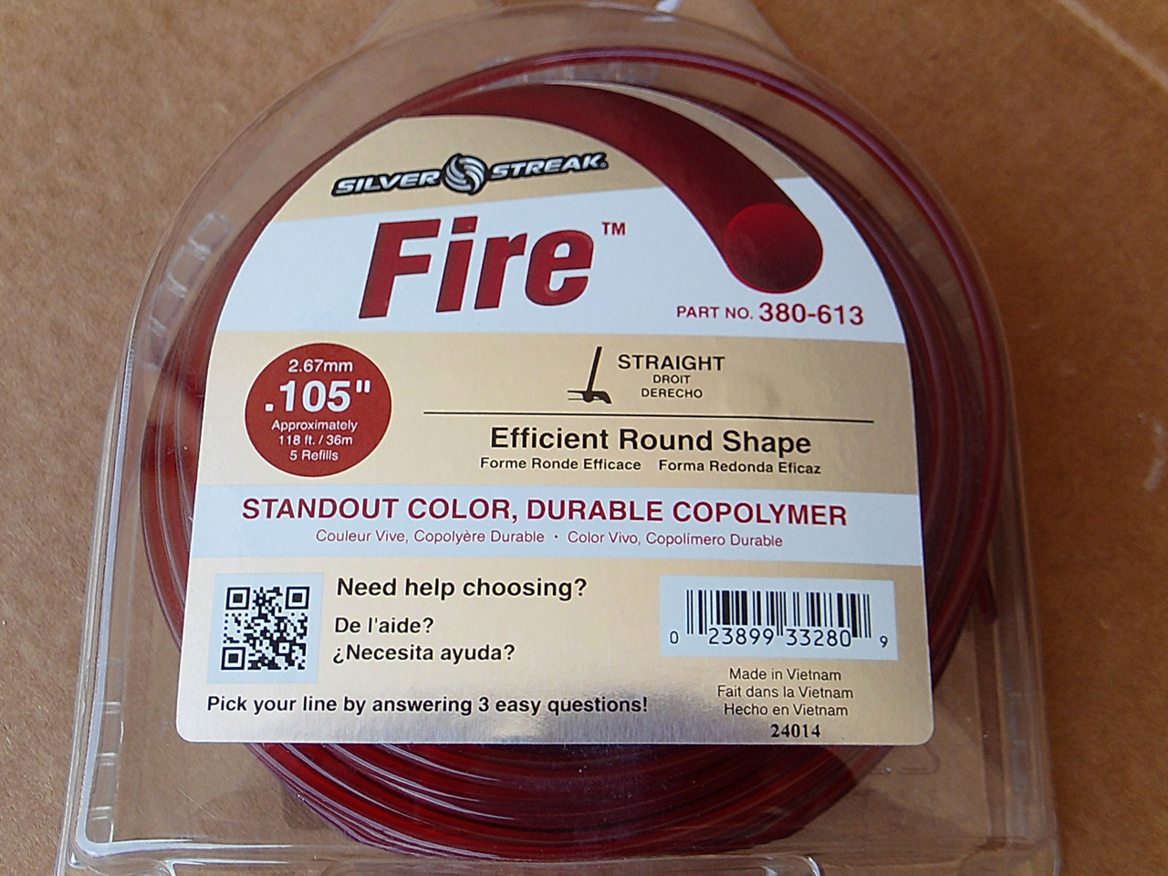 String Trimmer Line # .105 Heavy Duty 118 ft long for Echo Shindaiwa and others 1/2 lb 380-613