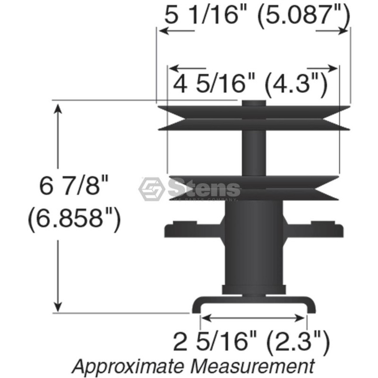 Deck Spindle for AYP, Craftsman Y1844A, Y1844B, YE16H44C, 44" Cut 121704X, 121705X, 532121705
