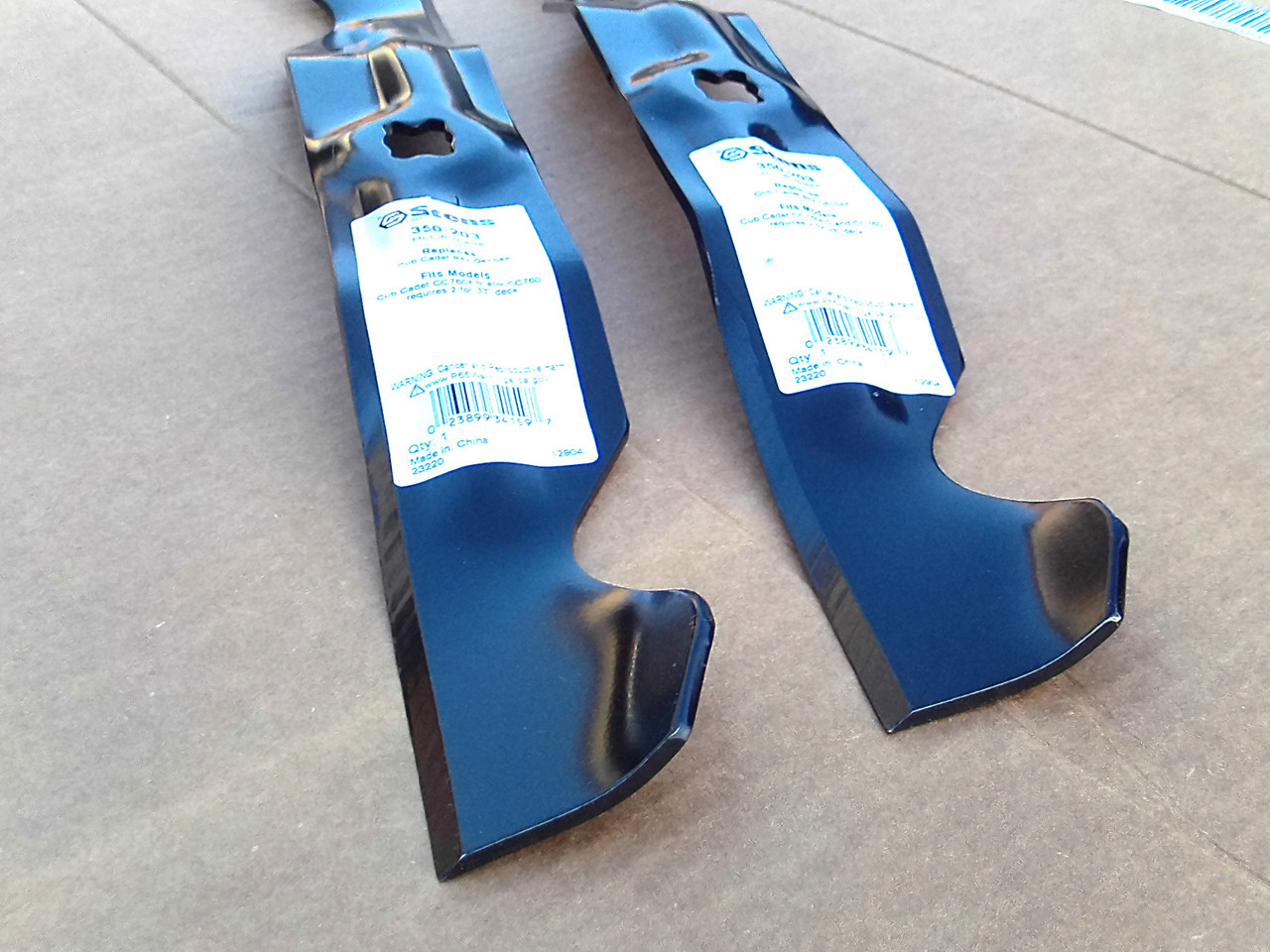 Blades for Cub Cadet 33" Cut CC760 CC760ES 742-04154 742-04154A 942-04154 942-04154A OCC-742-04154 Hi Lift Blade Set of 2