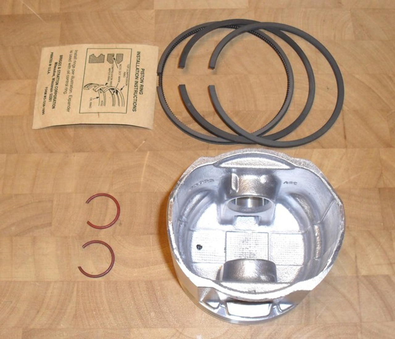 Briggs and Stratton Piston with Rings +.020 over Rebuild Kit 391288, 394663, 394957, 498586, 499290, 499292, 499958 for 10 HP thru 18.5 HP