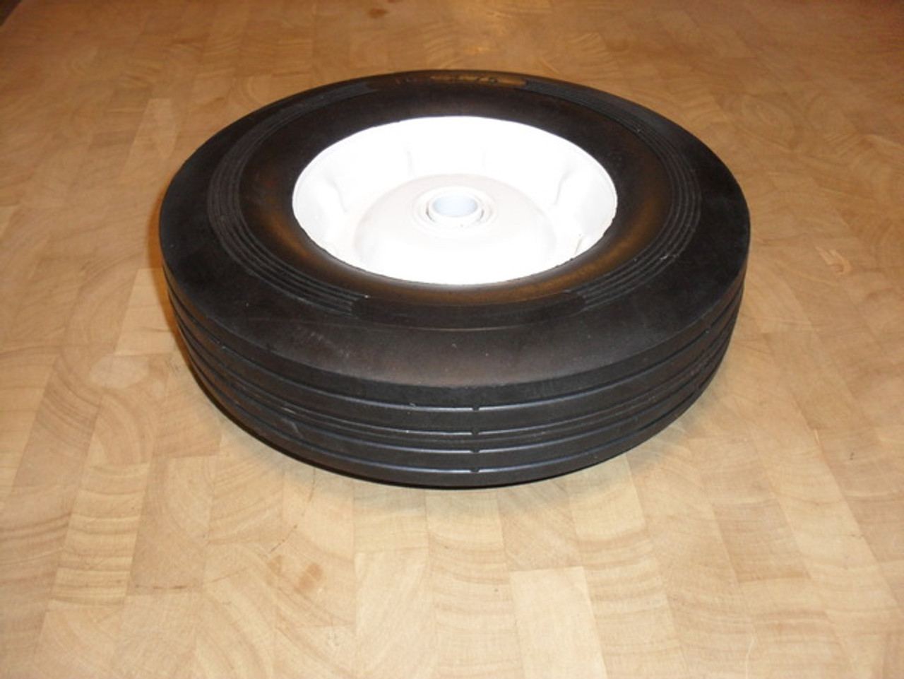 Wheel Solid Flat Free 10" Tall 2-3/4" Wide, Center Hole 3/4" Heavy Duty Steel Ball Bearing