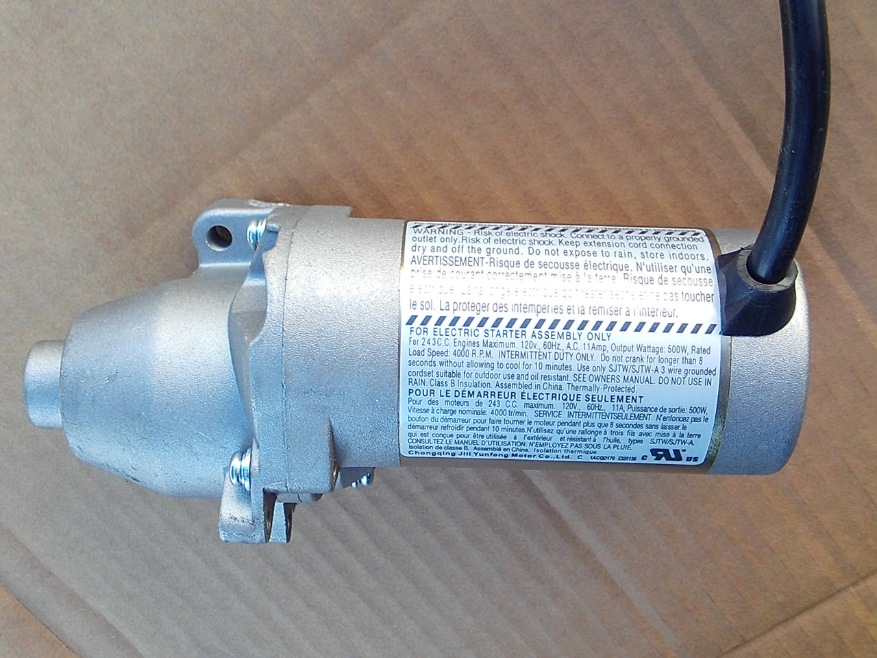 Electric Starter for Cub Cadet 751-10645 751-10645A 751-10645B 951-10645 951-10645A 951-10645B Snowthrower Tiller Cultivator snowblower snow blower thrower