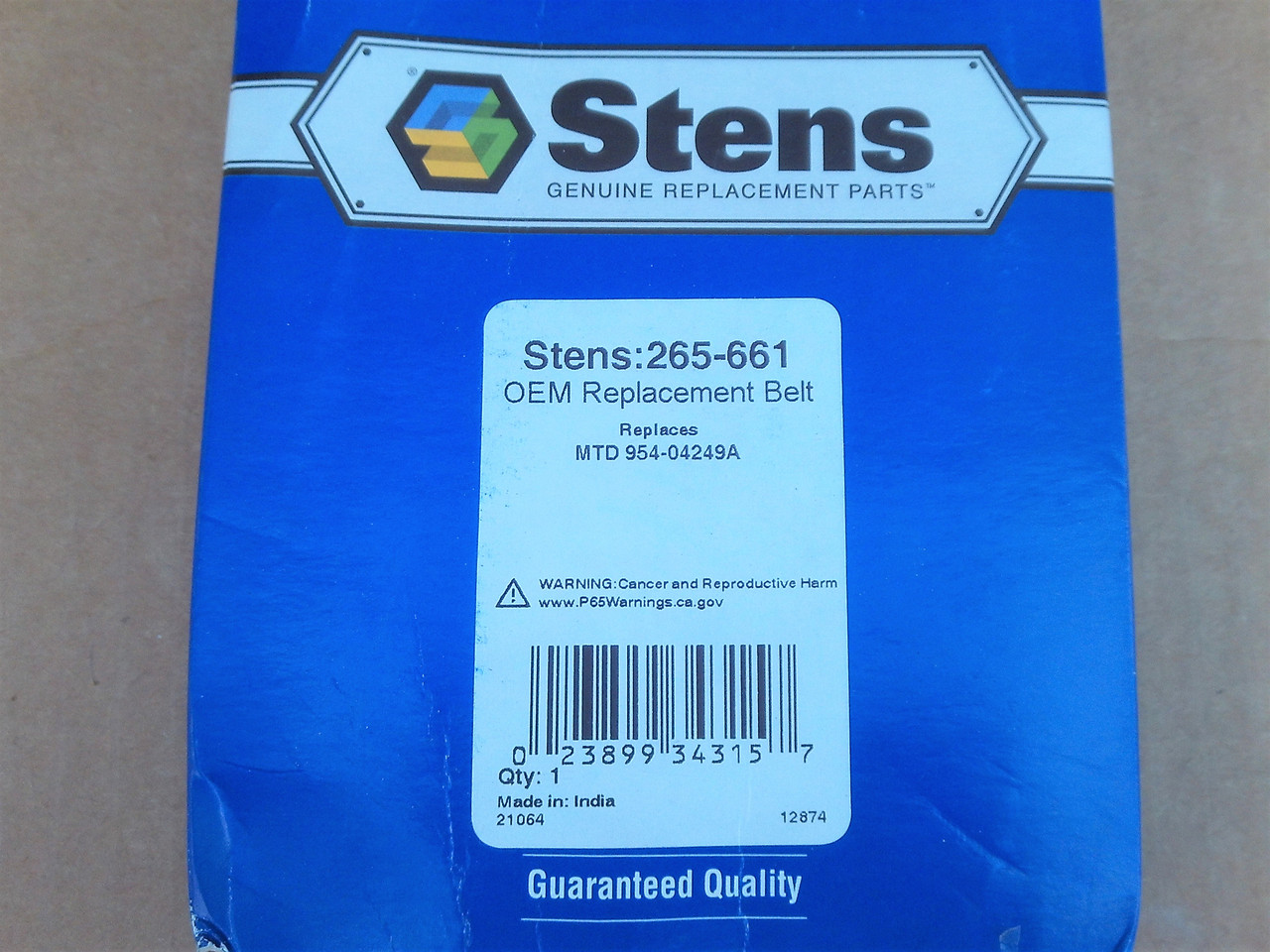 Drive Belt for MTD 754-04249, 754-04249A, 954-04249, 954-04249A, 75404249, 75404249A, 95404249, 95404249A