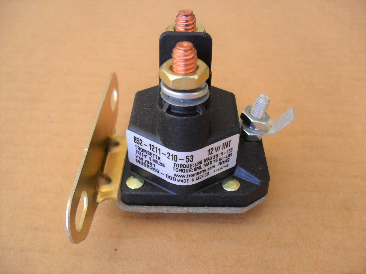 Starter Solenoid for Toro GT2100, GT2200, GT2300, LX420, LX425, LX460, LX465, LX500, SL500, 1120309, 112-0309