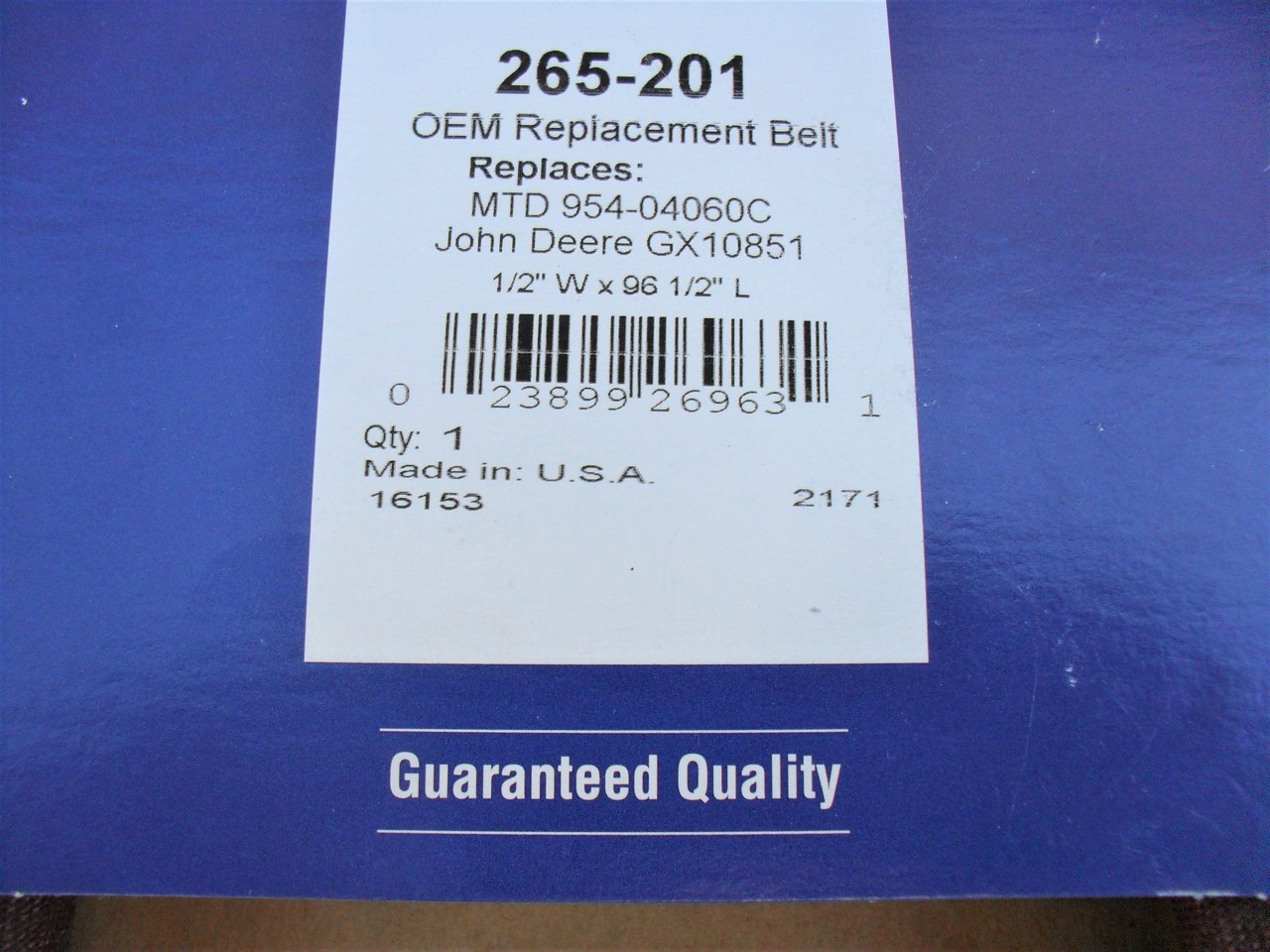 Deck Belt for Troy Bilt Bronco, Pony 42" Cut 754-04060, 754-04060A, 754-04060B, 954-04060, 954-04060A, 954-04060B, 954-04060C