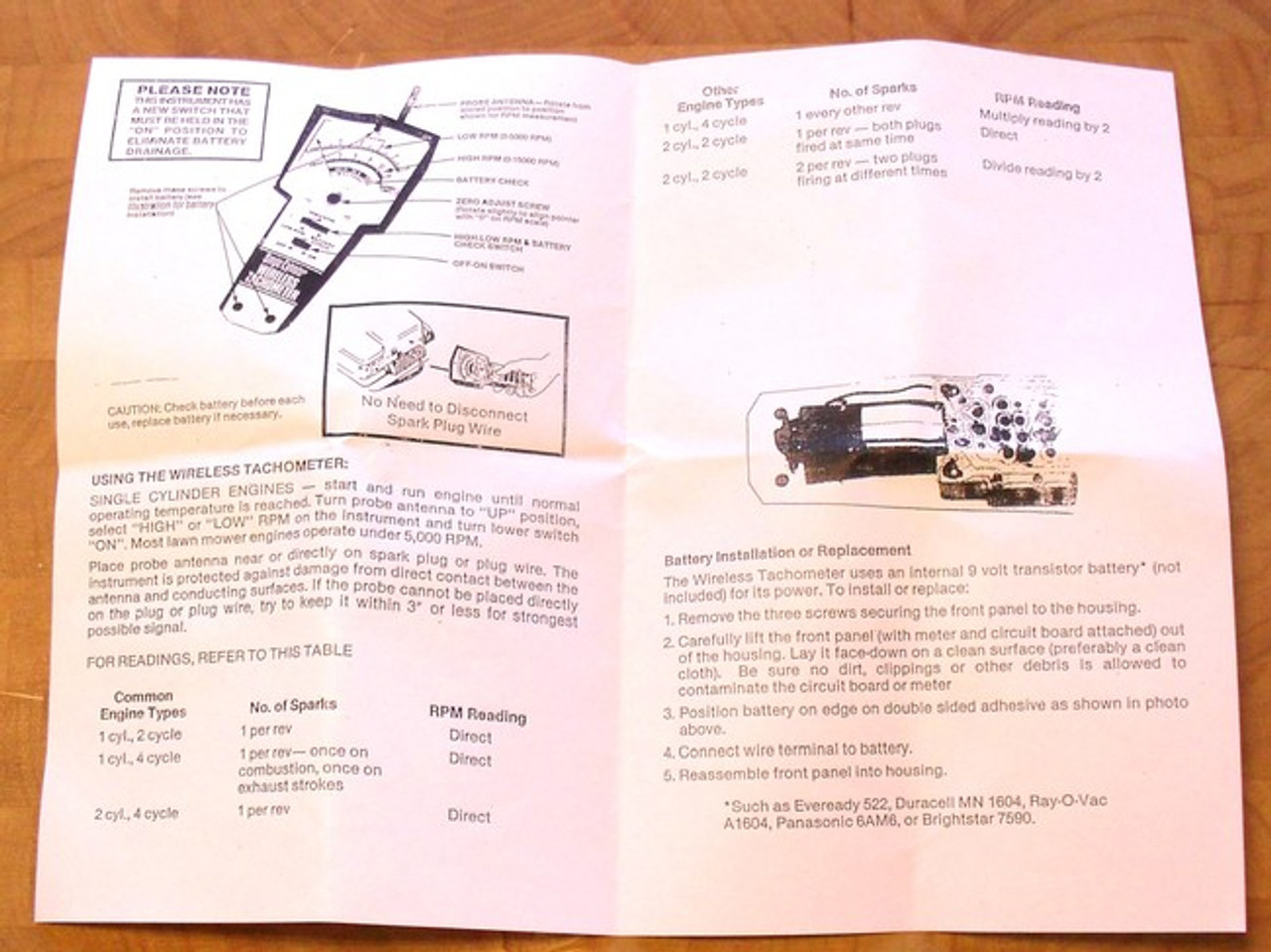 Small Engine Wireless Tachometer 751-180