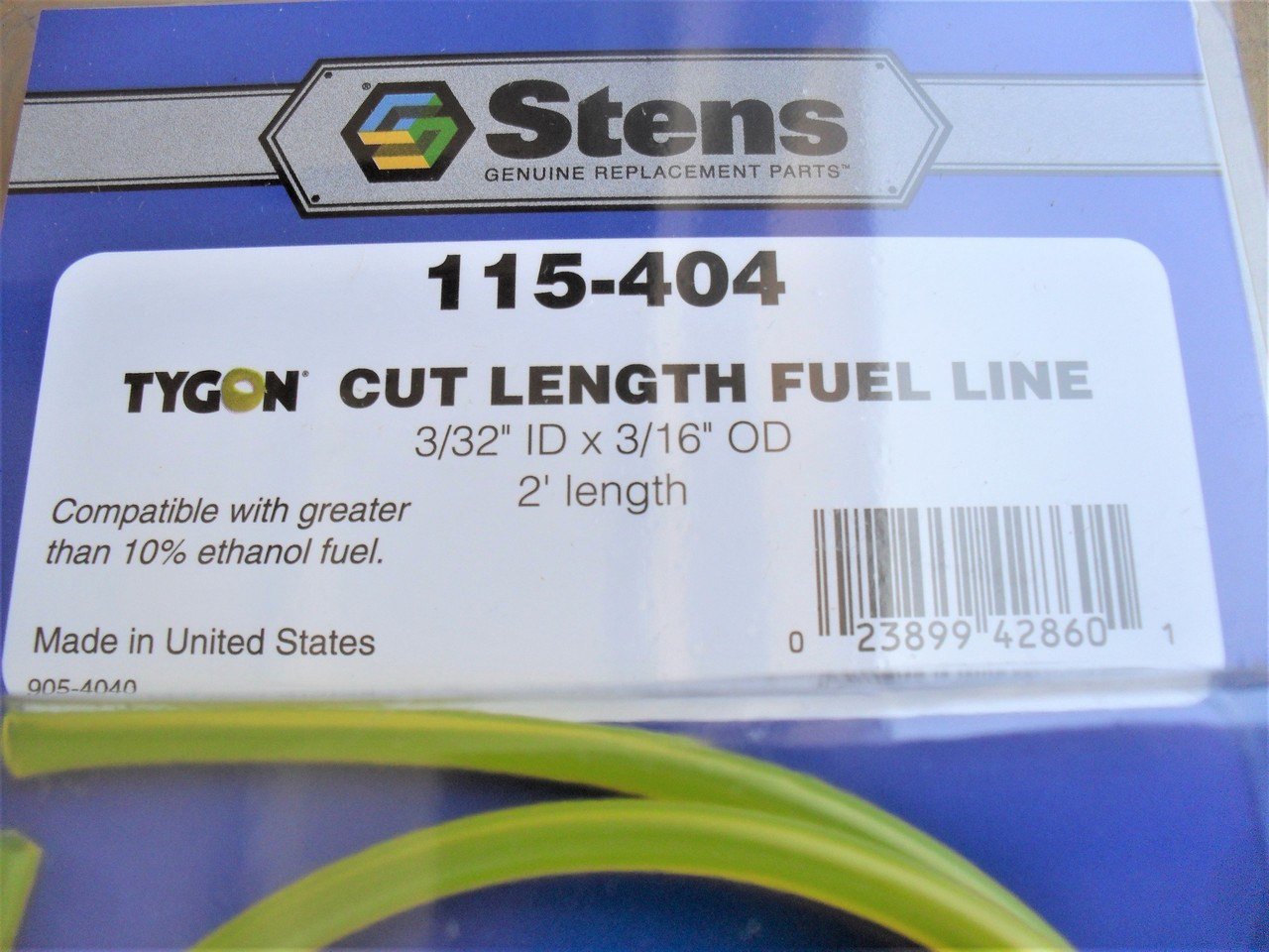 Gas Fuel Line for Craftsman, Ryobi 791-181168, 791-181086, ID: 3/32 "x OD: 3/16 " x Length: 2 ', Made In USA 115-404