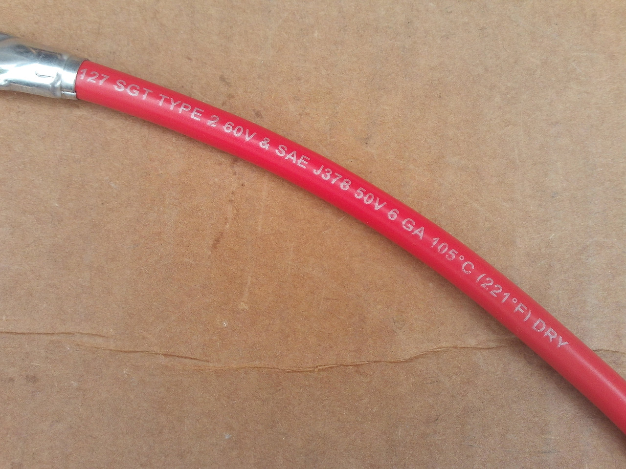 Red Positive Battery Cable 8" Long for Lawn Mower 425-215