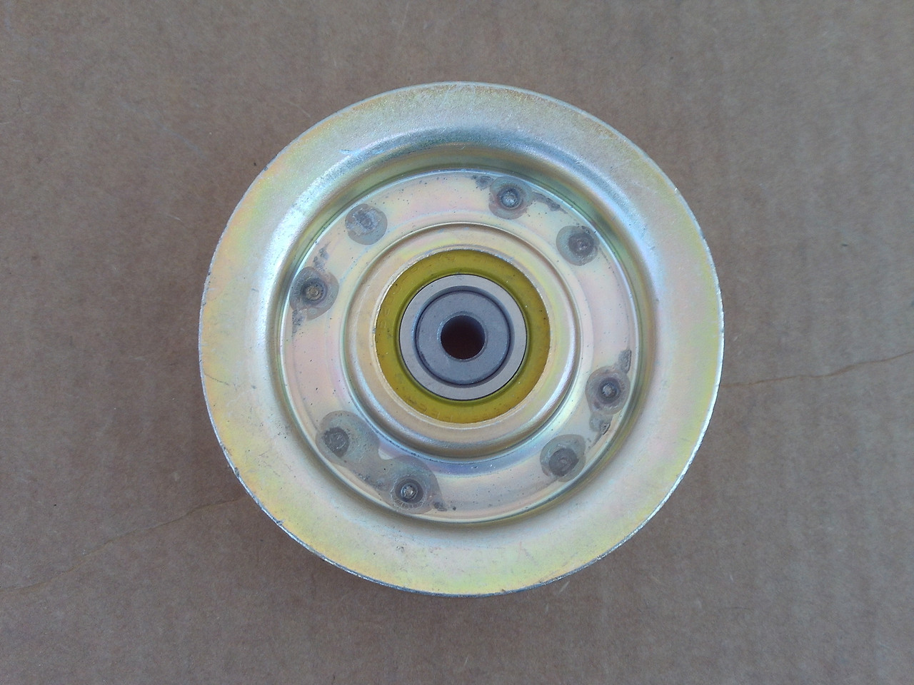 Idler Pulley for John Deere LT180, LT190 Scotts, AM132764, lawn mower, snowthrower Height: 7/8" ID: 5/16" OD: 3-5/8"