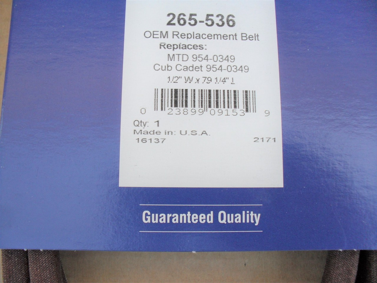 Deck Belt for Cub Cadet 1212 GT1554 754-0349 954-0349 50400237 OEM-754-0349 Yardman