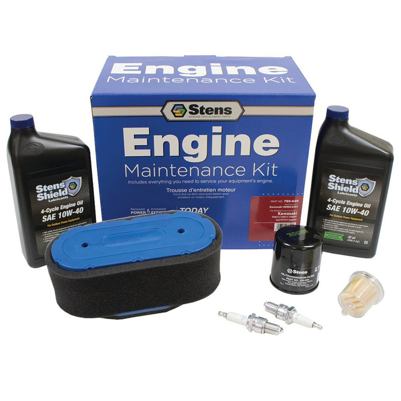Engine Tune Up Kit for Kawasaki FH601V, FH651V, FH680V, FH721V, Air Filter, Spark Plugs, Oil Filter, Oil, Fuel Filter 999696211A, 999696354, 999696378, 999696407, 99969-6211A, 99969-6354, 99969-6378, 99969-6407 Maintenance