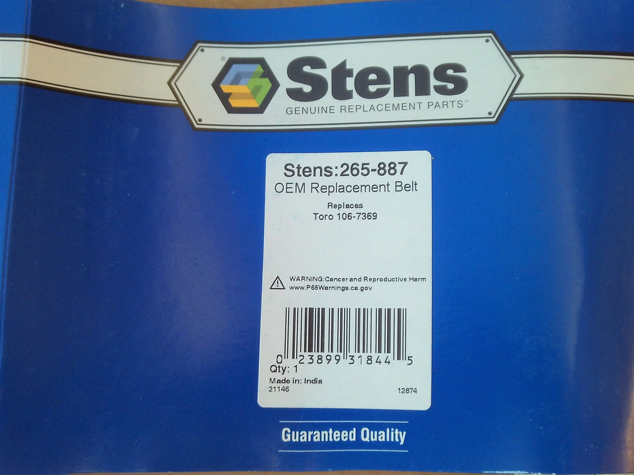 Deck Belt for Toro Z400, Z441, Z449, Z450, Z453, 48", 52" Cut 1067369, 106-7369 Z Master, Grandstand, zmaster