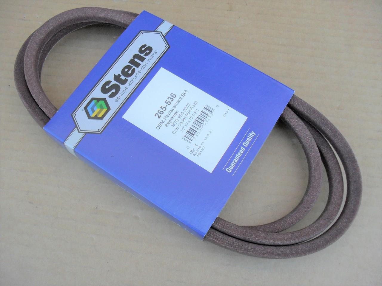 Deck Belt for Troy Bilt Super Bronco GTX2446 754-0349 954-0349 50400237 OEM-754-0349