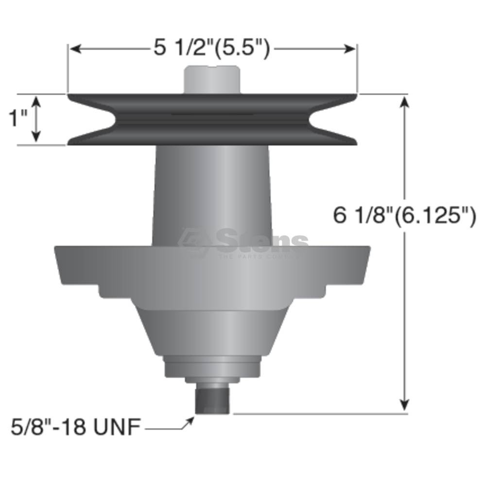 Deck Spindle for MTD i1050, LT, SLT, RZT with 50