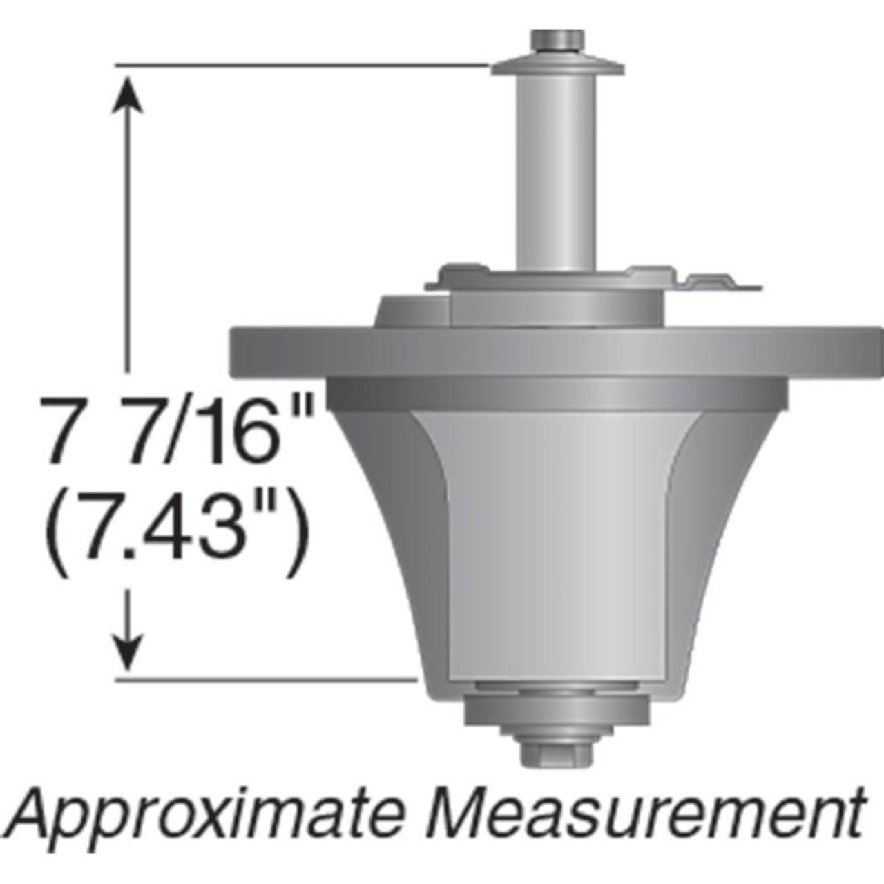 Deck Spindle for Grasshopper 623780, 52", 61" Cut, M1-52, M1-61 decks outboard positions