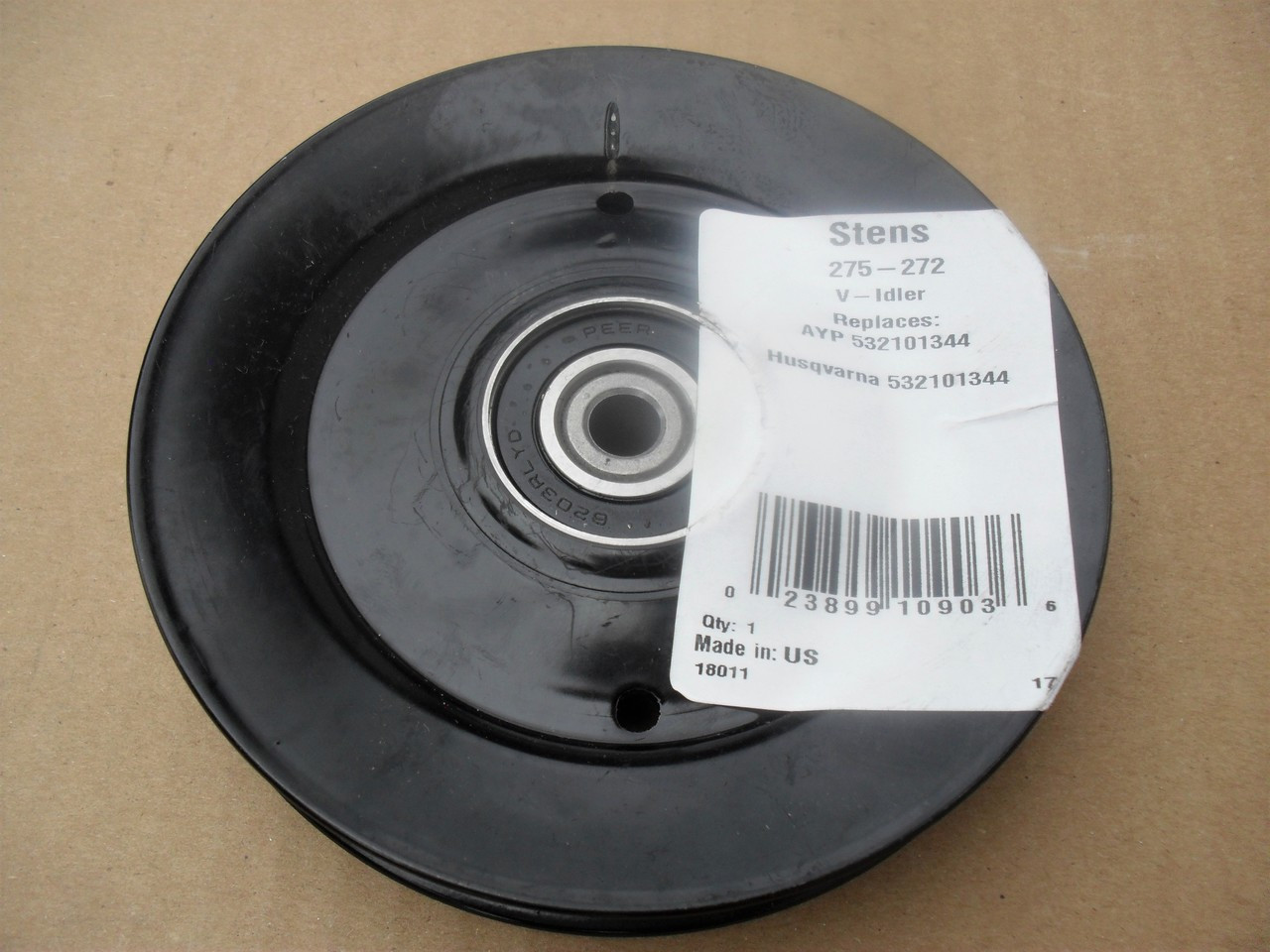 Idler Pulley for Scag Cheetah, Sabre Tooth Tiger, Turf Tiger, V Ride, Wildcat 48181, ID: 3/8", OD: 5", Height: 7/8"