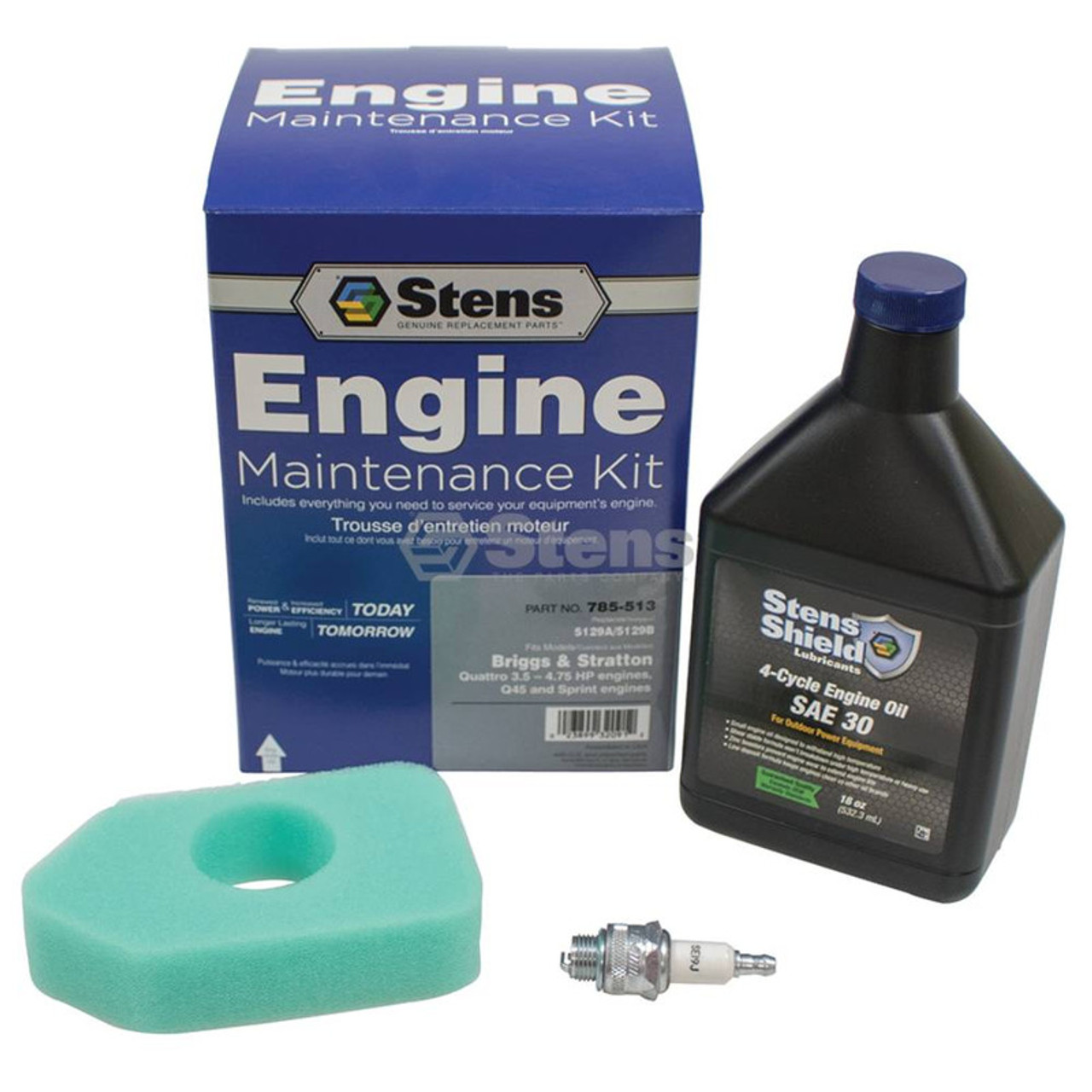 Engine Maintenance Tune Up Kit for Briggs and Stratton Quattro Q45 Sprint 3.5 thru 4.75 HP 5129A 5129B &